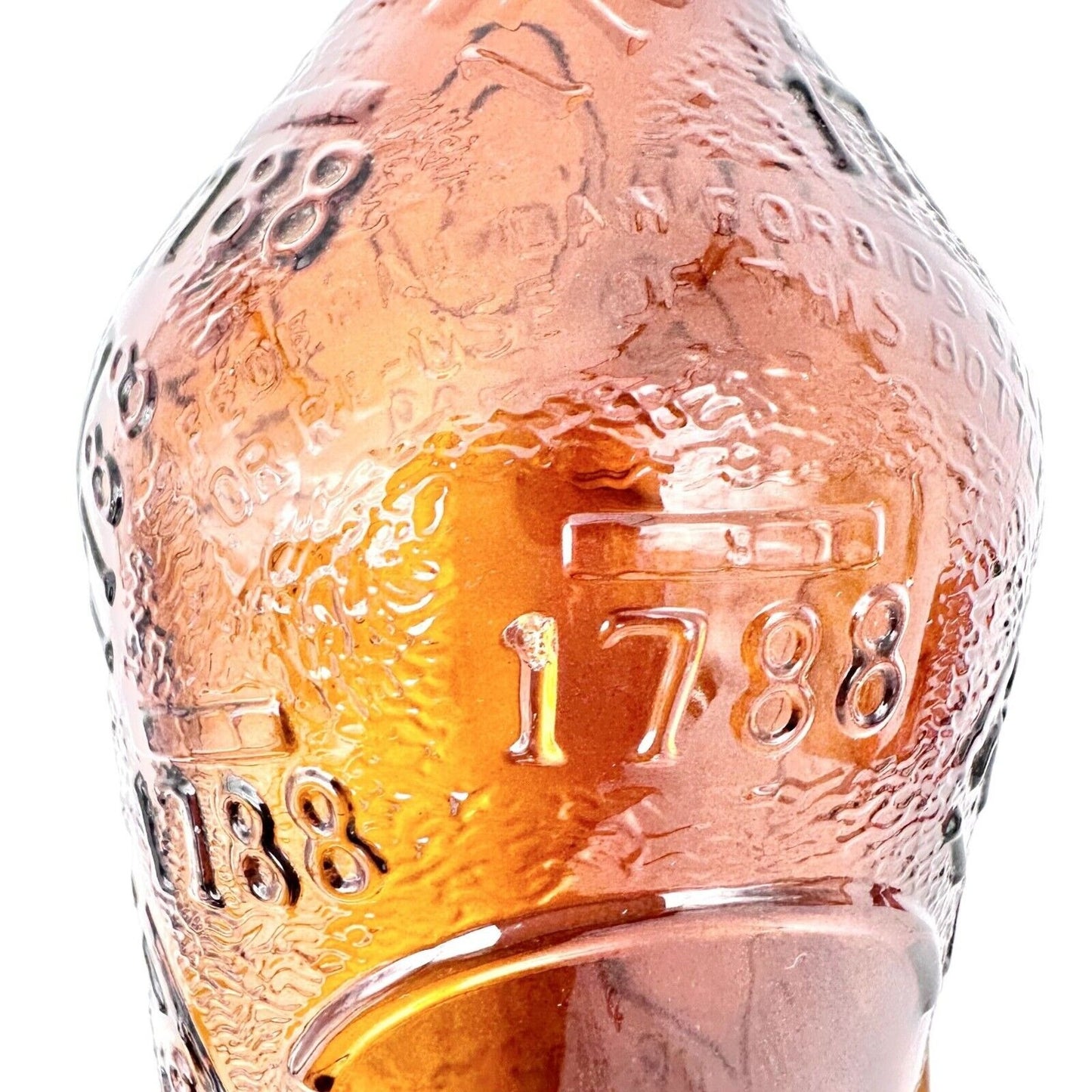 Decorative Bottle 10 x 3 Amber Empty Lid 1788