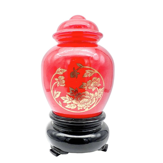 Avon Vintage Moonwind Cologne 3.5 x 2 Red Black Asian Oriental Design 1.5 FL OZ