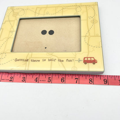 Hallmark Picture Frame 4 x 6 Photo Yellow Getting There is Half the Fun
