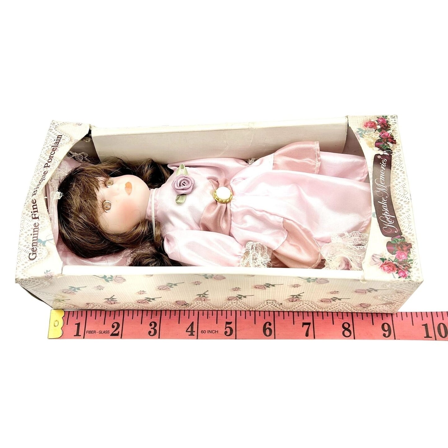 Vintage Keepsake Memories Doll Genuine Fine Bisque Porcelain in Original Box