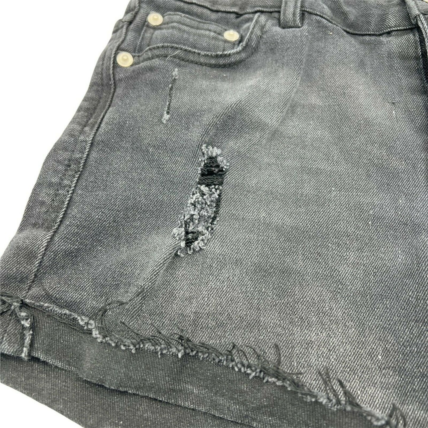 Love Tree Medium Black Denim Distressed Shorts