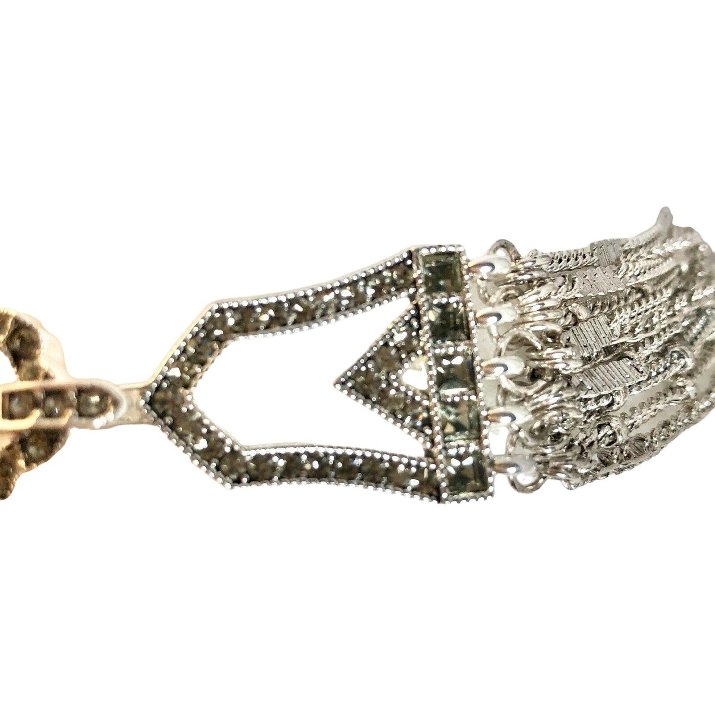 Multi-Strand Chain Bib Necklace Fabulous Sparkle Hook Closure Chloe + Isabel
