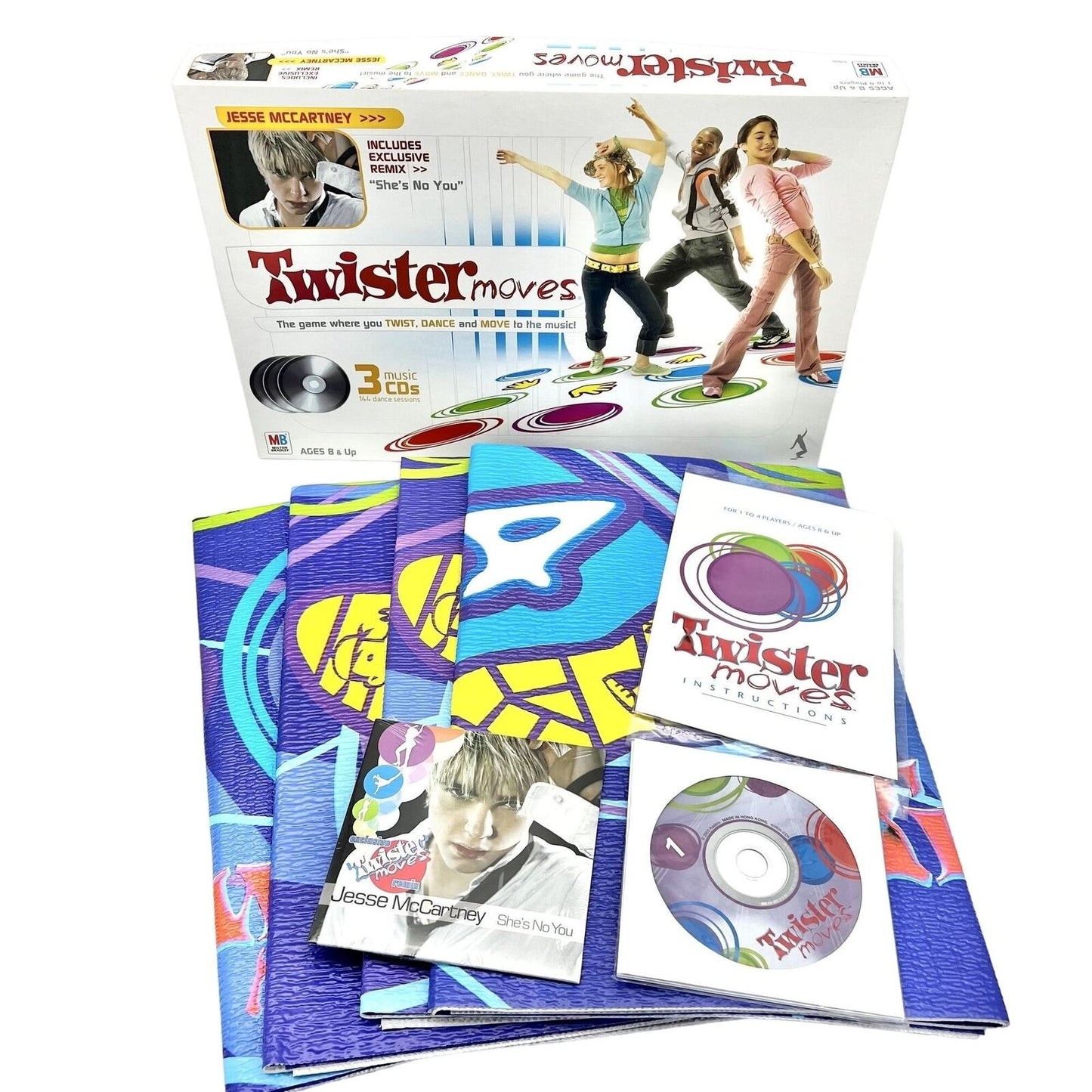 Milton Bradley Twister Moves With 3 CDs Jesse McCartney Remix "She's No You"