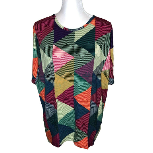 LuLaRoe RETIRED Irma Women's Size XXS Multicolor Triangles NWT