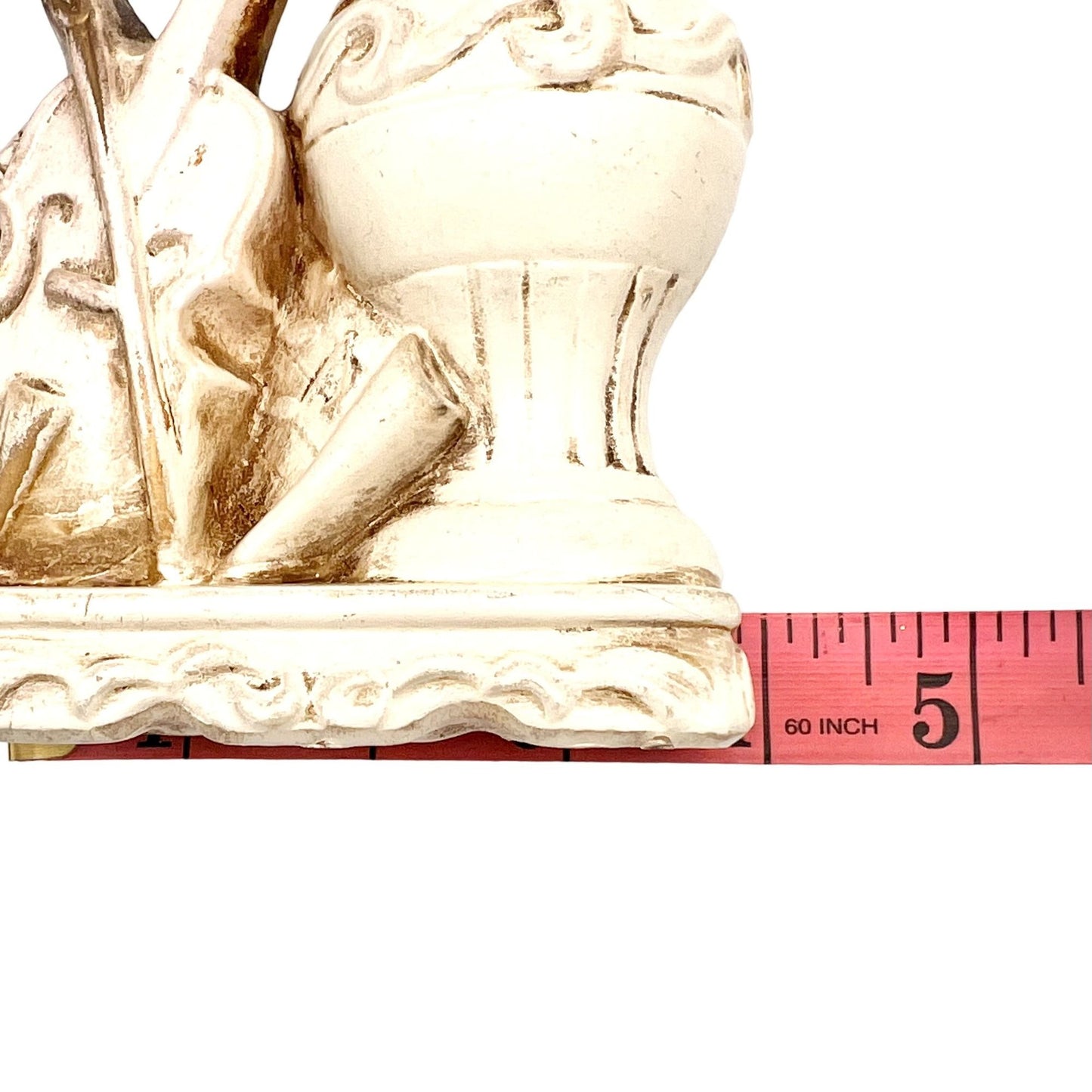 Oil Lamps Set of Two 9 x 4 Cream Beige Ceramic Wagon Wheel Vase Violin Chimneys