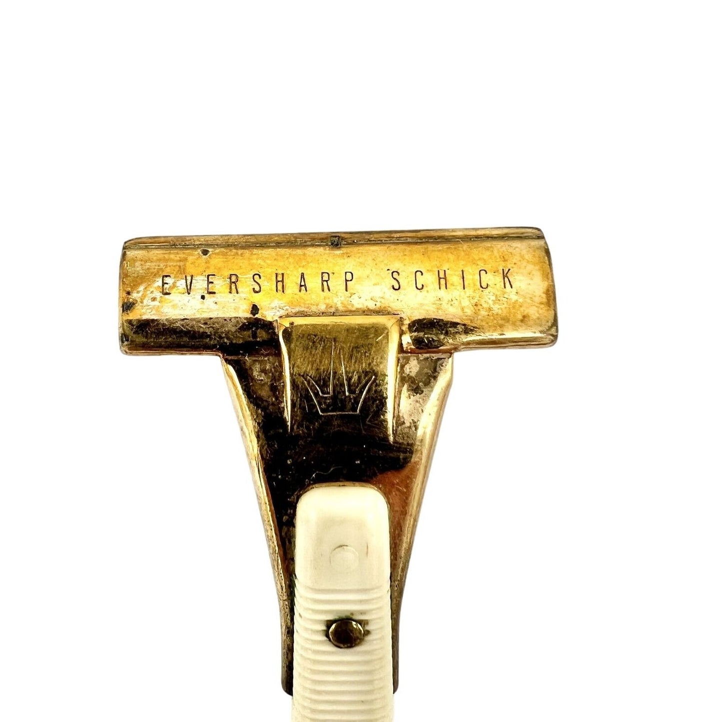 Vintage Eversharp Schick Razor 4 x 2 Cream Gold