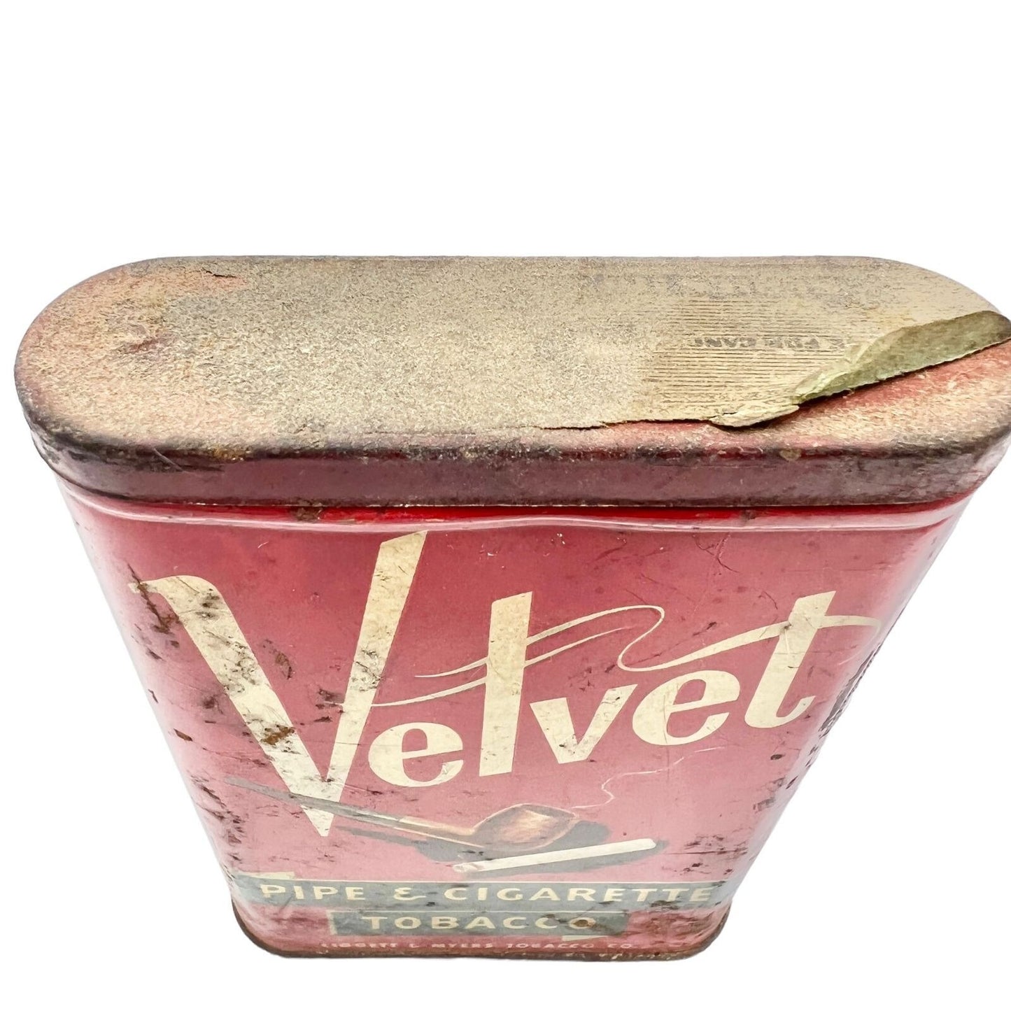 Vintage Velvet Pipe & Cigarette Tobacco Empty Tin Liggett & Myers Tobacco Co