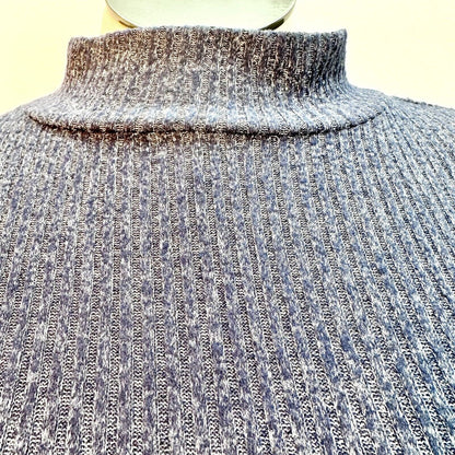 Lane Bryant Tunic 18/20 Blue Ribbed Mock Turtleneck Long Sleeve NWOT