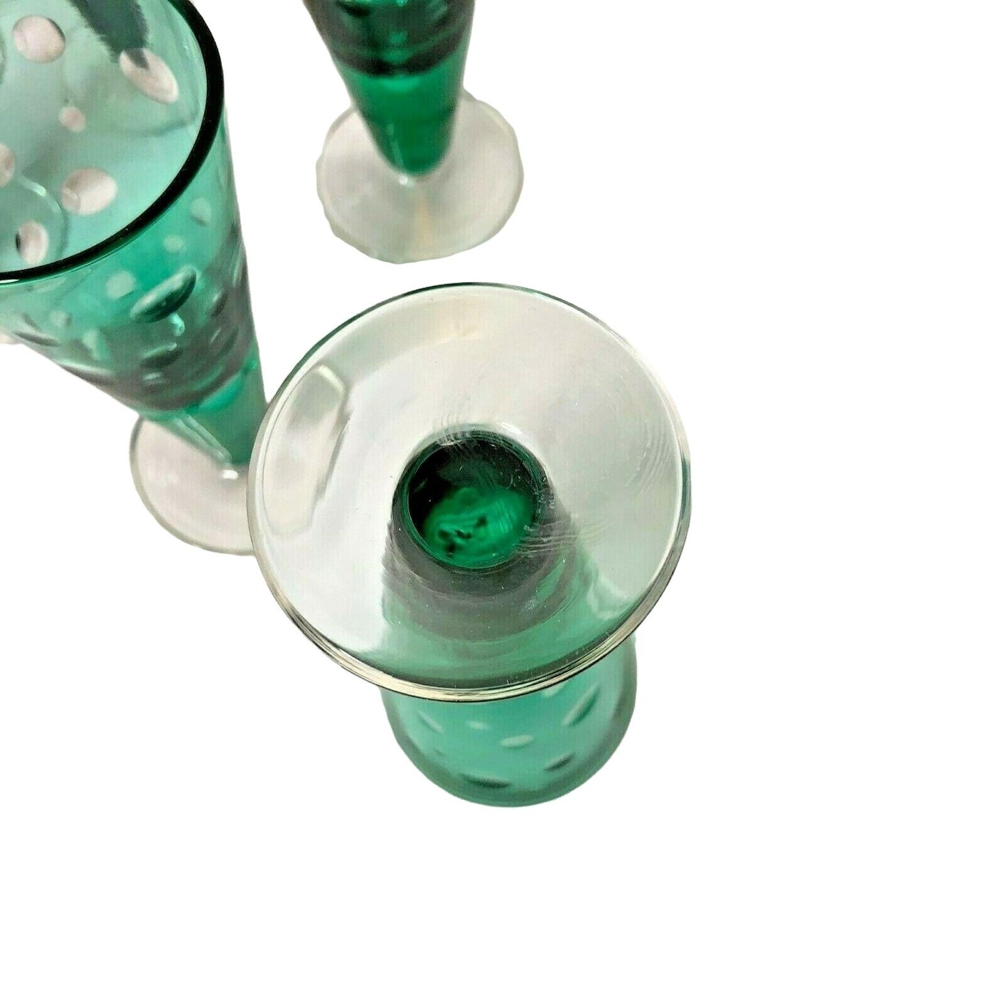 Set of 6 Aperitif Glasses Red & Green Party Christmas Classy Retro