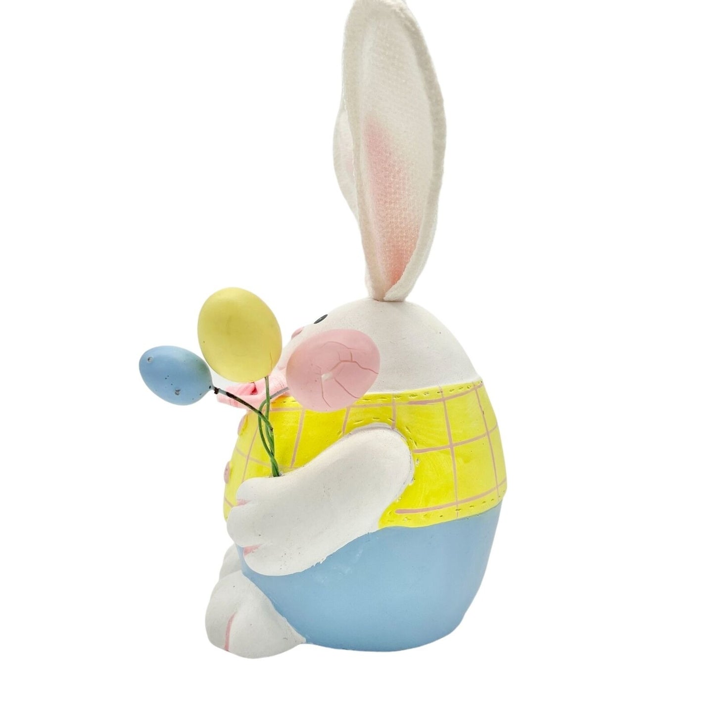 Easter Bunnies Pair of 2 Resin Adorable Couple in Pastel Colors