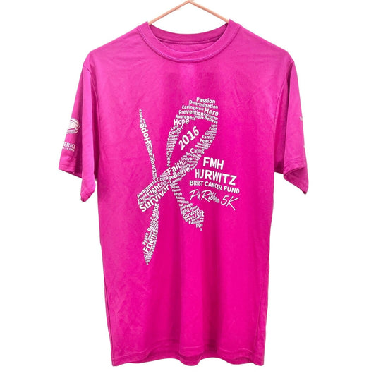 Augusta Sportswear T-shirt Medium Dark Pink Breast Cancer 5K Short Sleeve