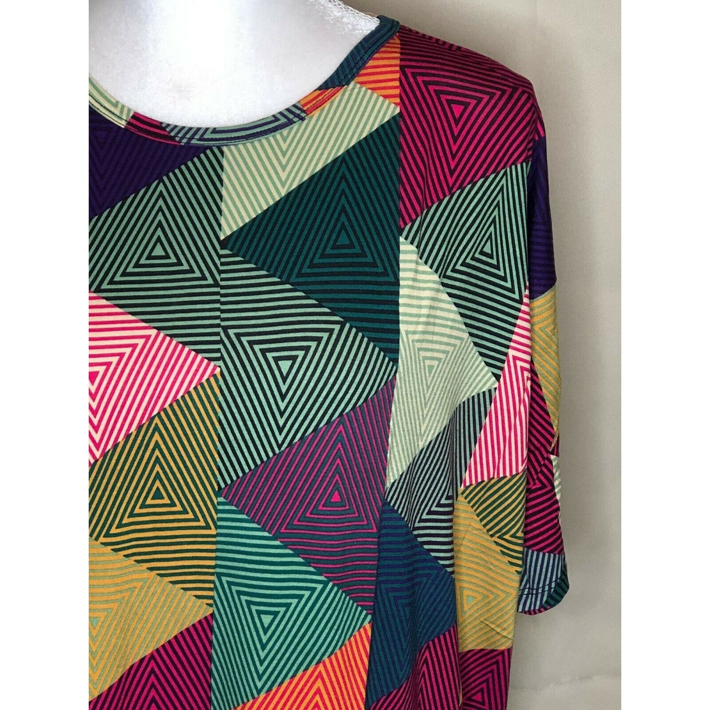 LuLaRoe RETIRED Irma Women's Size XXS Multicolor Triangles NWT