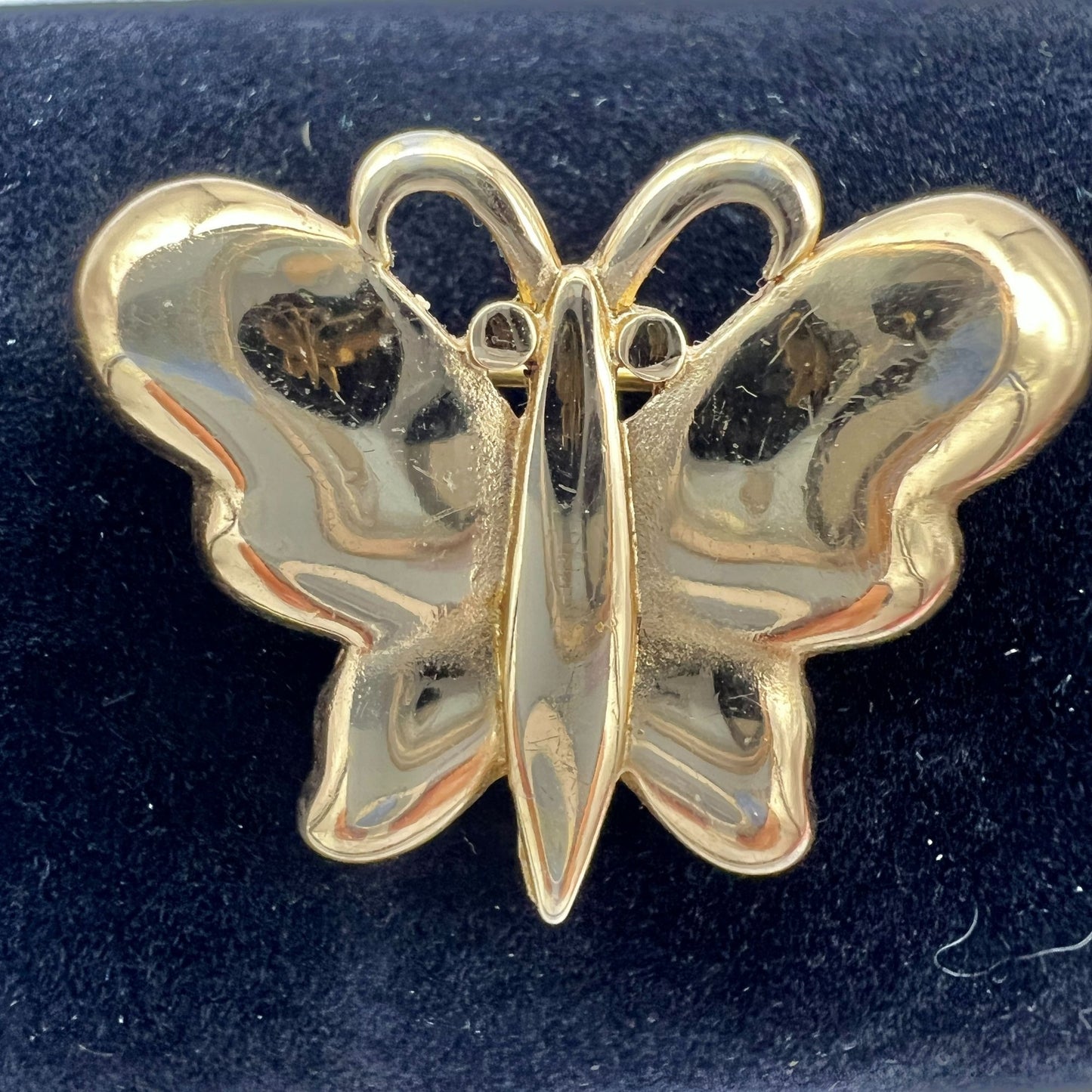 Vintage Monet Brooch 1 in Gold Butterfly Stick Pin