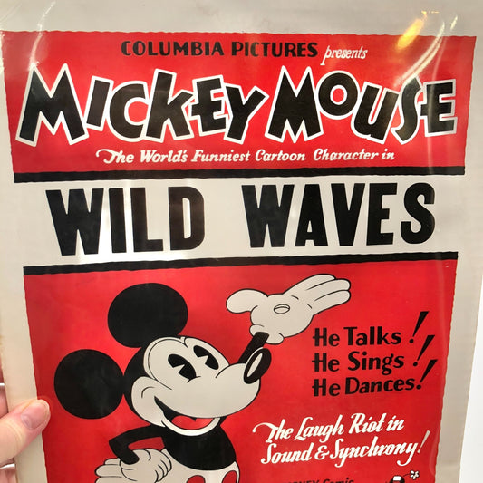 Disney Mickey Mouse Wild Waves Movie 17x12 Vintage Poster 1990 Reproduction