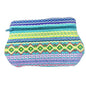 Tapestry Zipper Pouch 7.5 x 4.5 Green Multi Color Stitching NEW