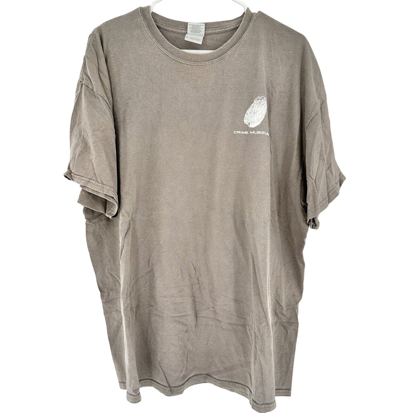 Gildan Heavy Cotton T-shirt 2XL Gray Short Sleeve Crime Museum