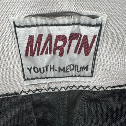 Martin Athletic Pants Youth M Black Zip Snap Closure Back Pockets 21.5 in inseam