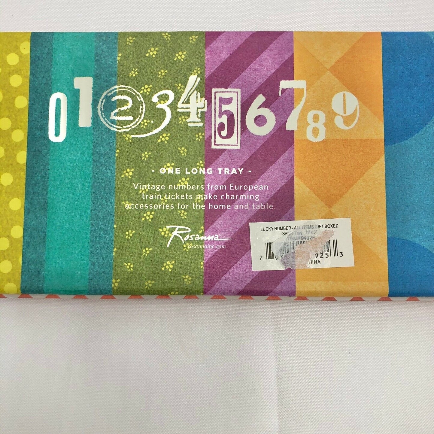 Rosanna Lucky Number Long Tray Numbers 0-9 train tickets number line school NIB