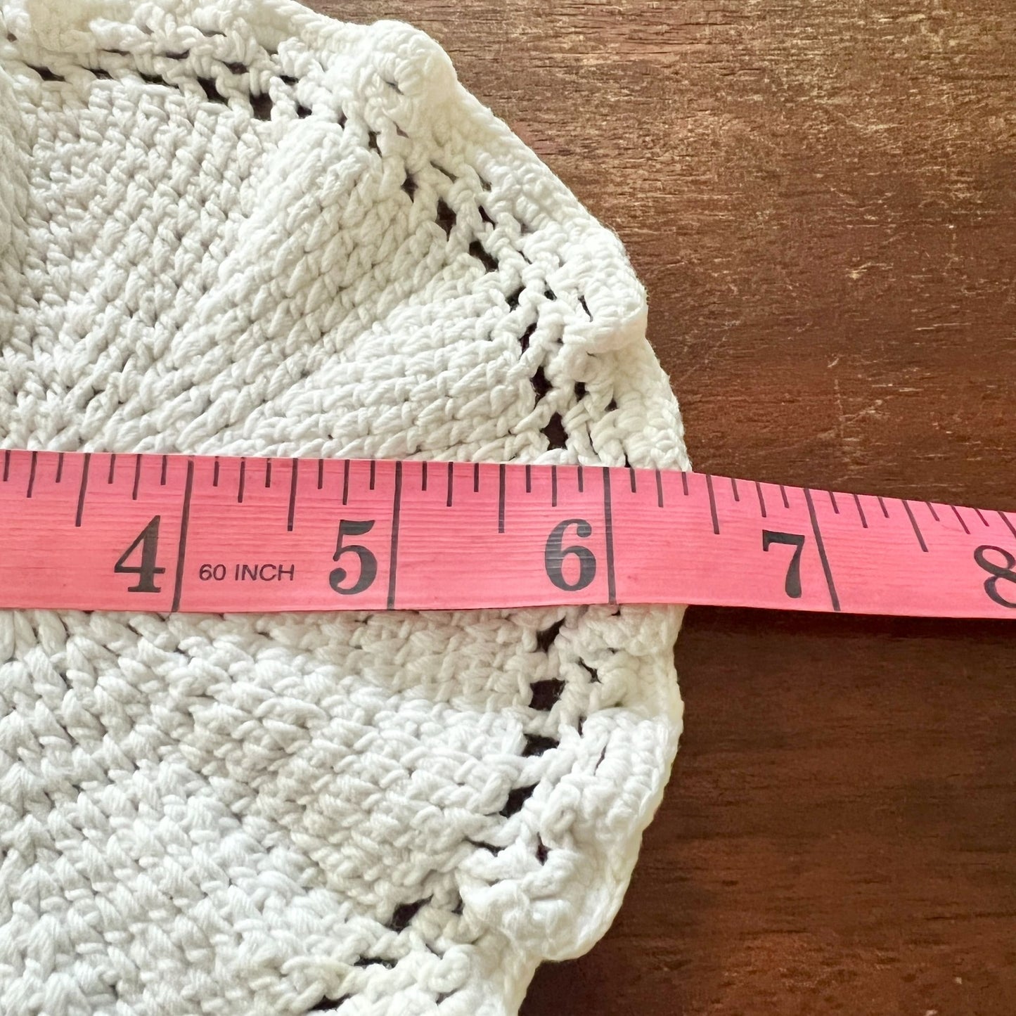 Set of 2 Vintage Doilies 6.5 in and 6 in Ivory Crochet