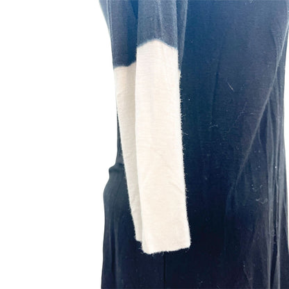 Bailey44 Women's Small Black Soft 3/4 Sleeve Top White Trim on Sleeve