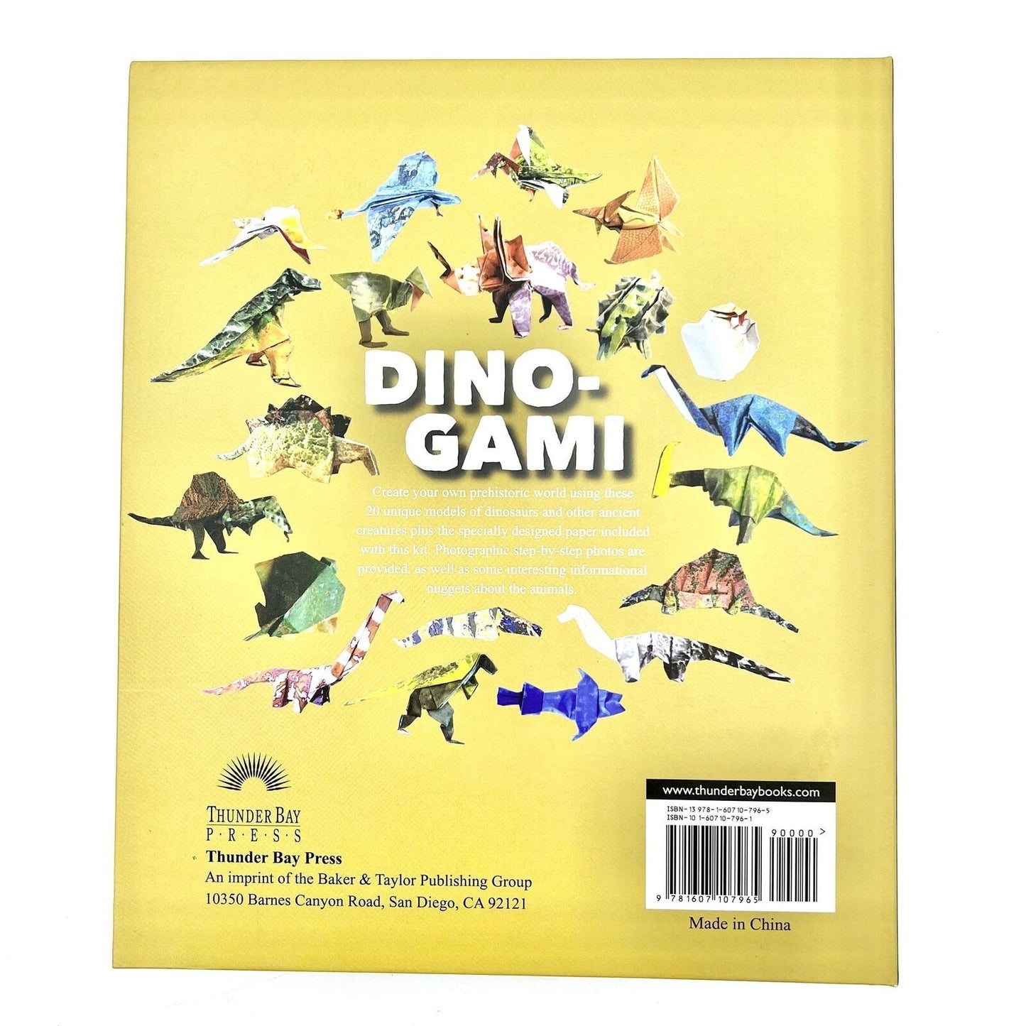 Dino-Gami 20 Origami Projects Dinosaurs NEW