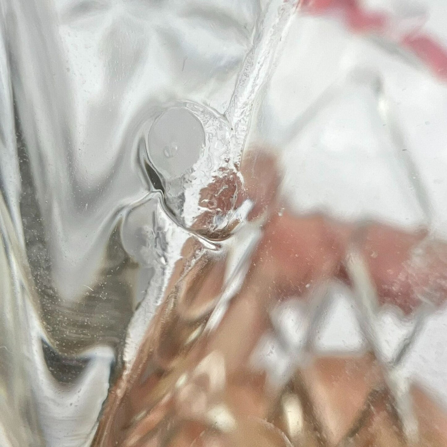 Vase 8.5 x 5.5 Clear Glass Faceted