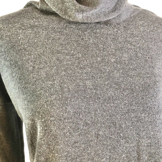 The North Face Charcoal Gray Cowl Neck Top Women Small High Low Hem EUC