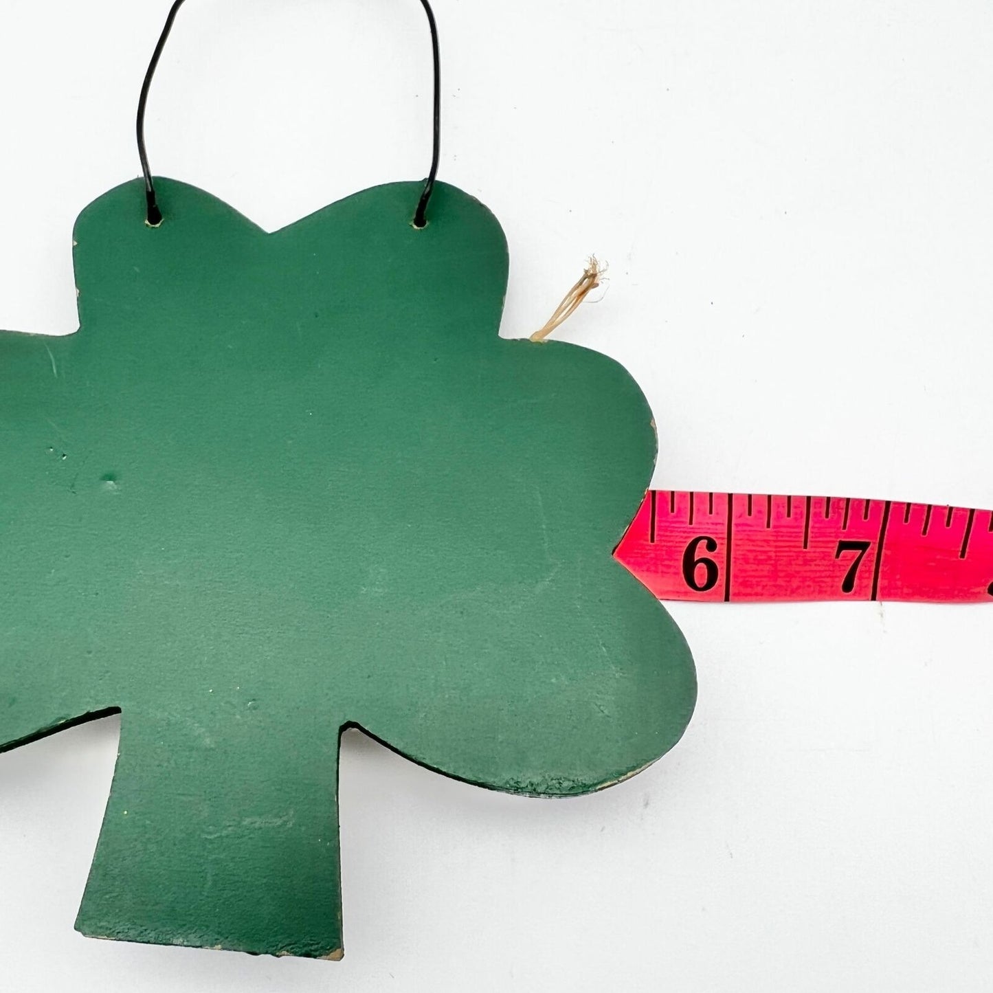 Pair of Two Wooden Decorative Hanging Shamrocks Ornaments