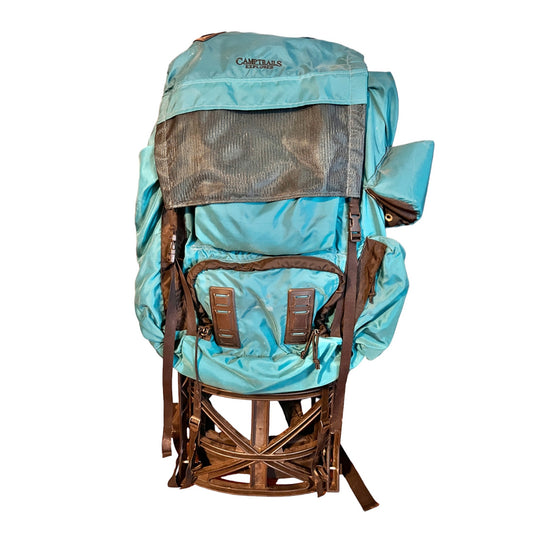 Camp Trails Explorer External Frame Backpack Hiking Camping Blue Teal