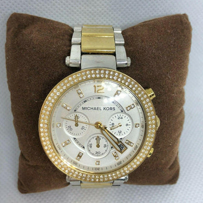 Michael Kors MK5626 Parker Two Tone Gold Silver Chronograph Women's Watch