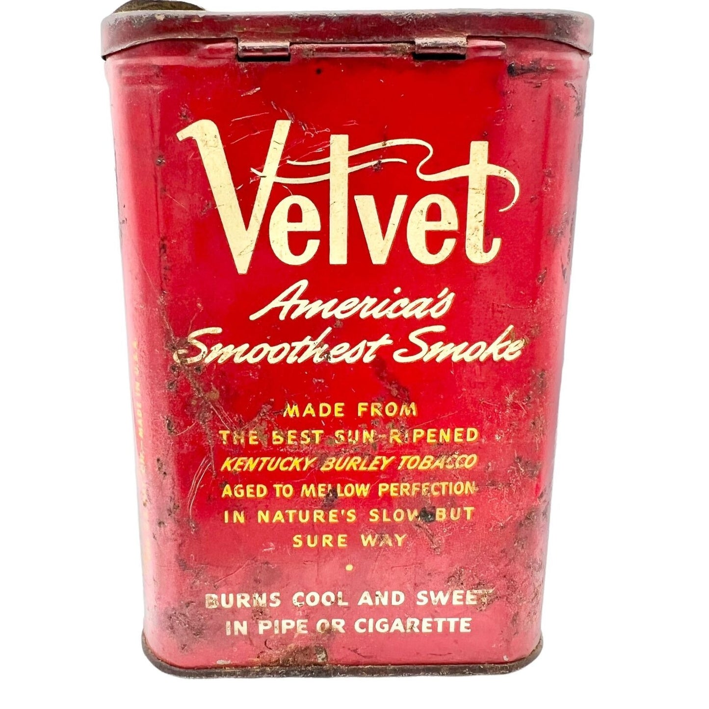 Vintage Velvet Pipe & Cigarette Tobacco Empty Tin Liggett & Myers Tobacco Co