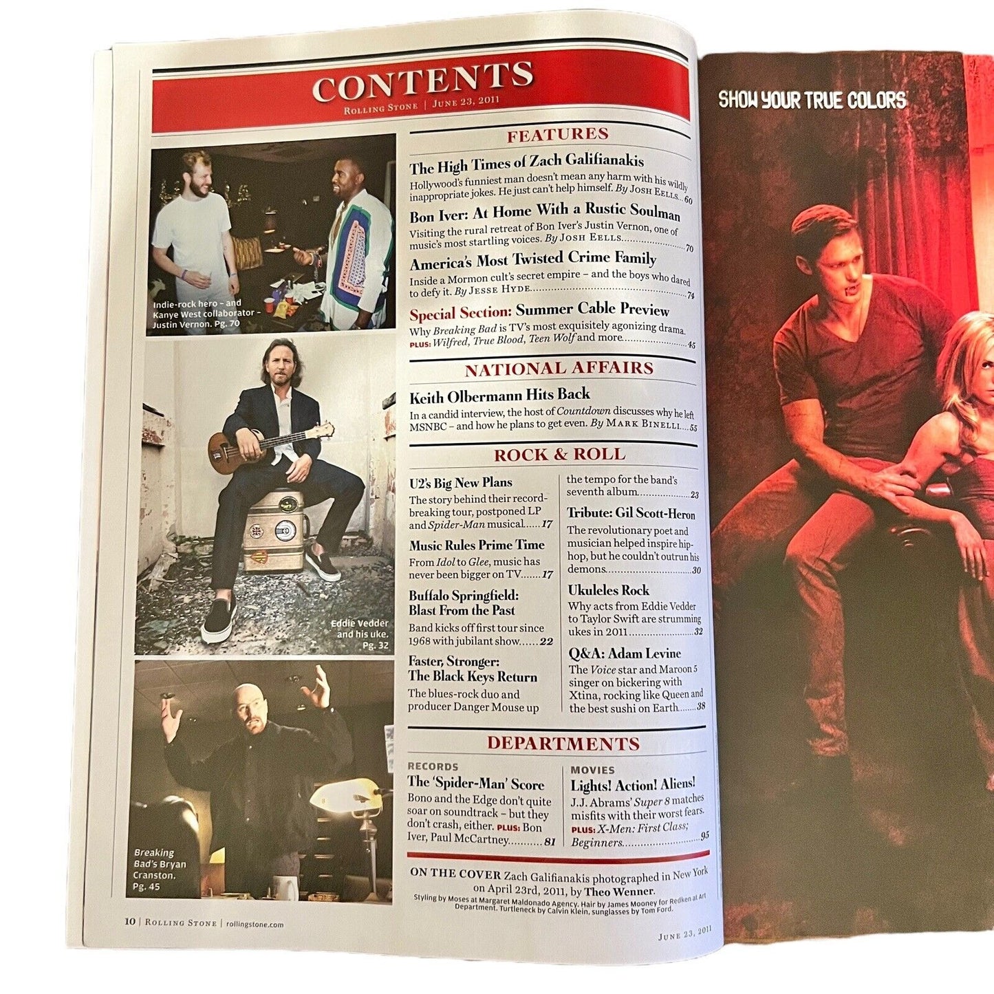 Rolling Stone Magazine Issue 1133 June 23 2011  Zach Galifianakis