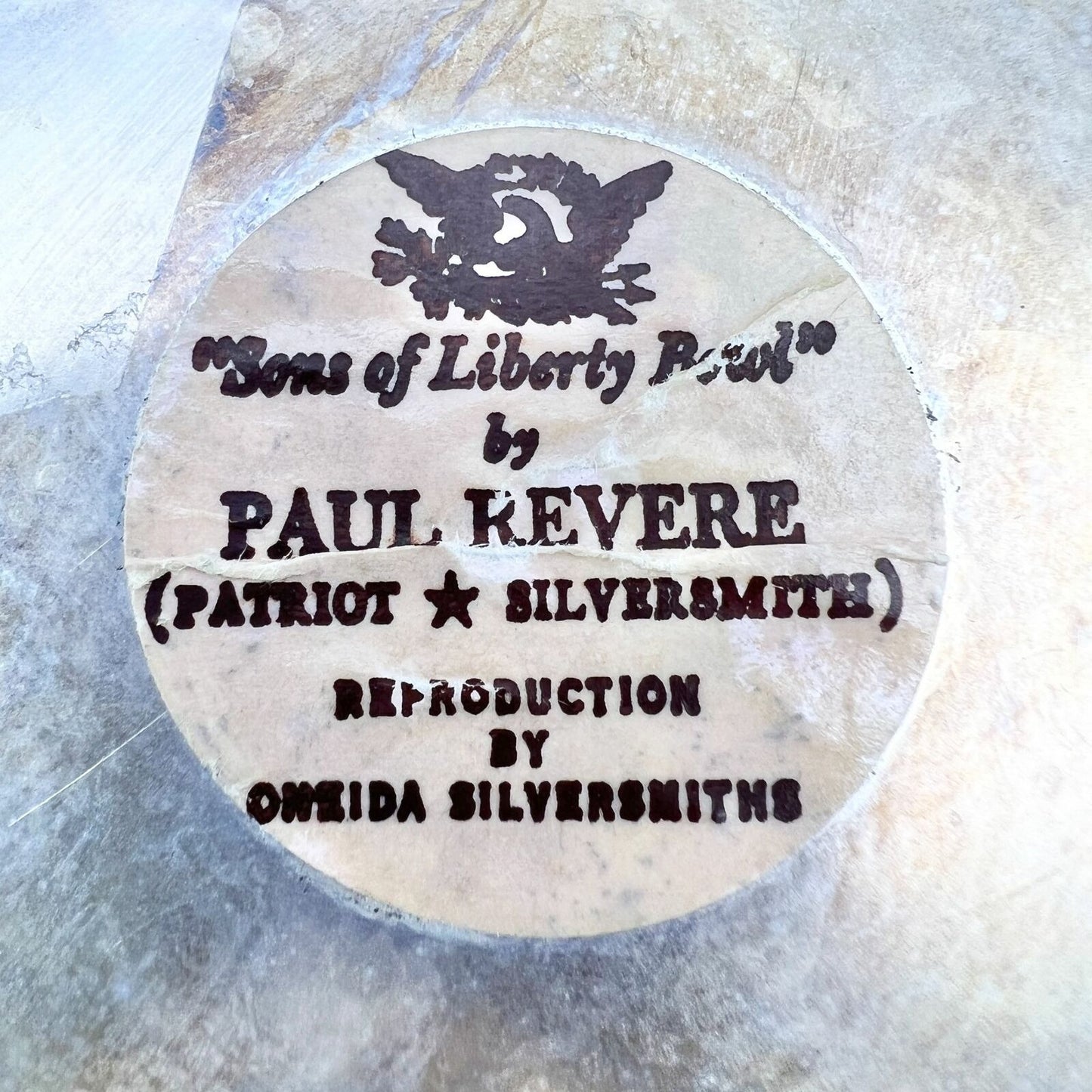 Oneida Silversmiths Reproduction Sons of Liberty Bowl by Paul Revere Vintage
