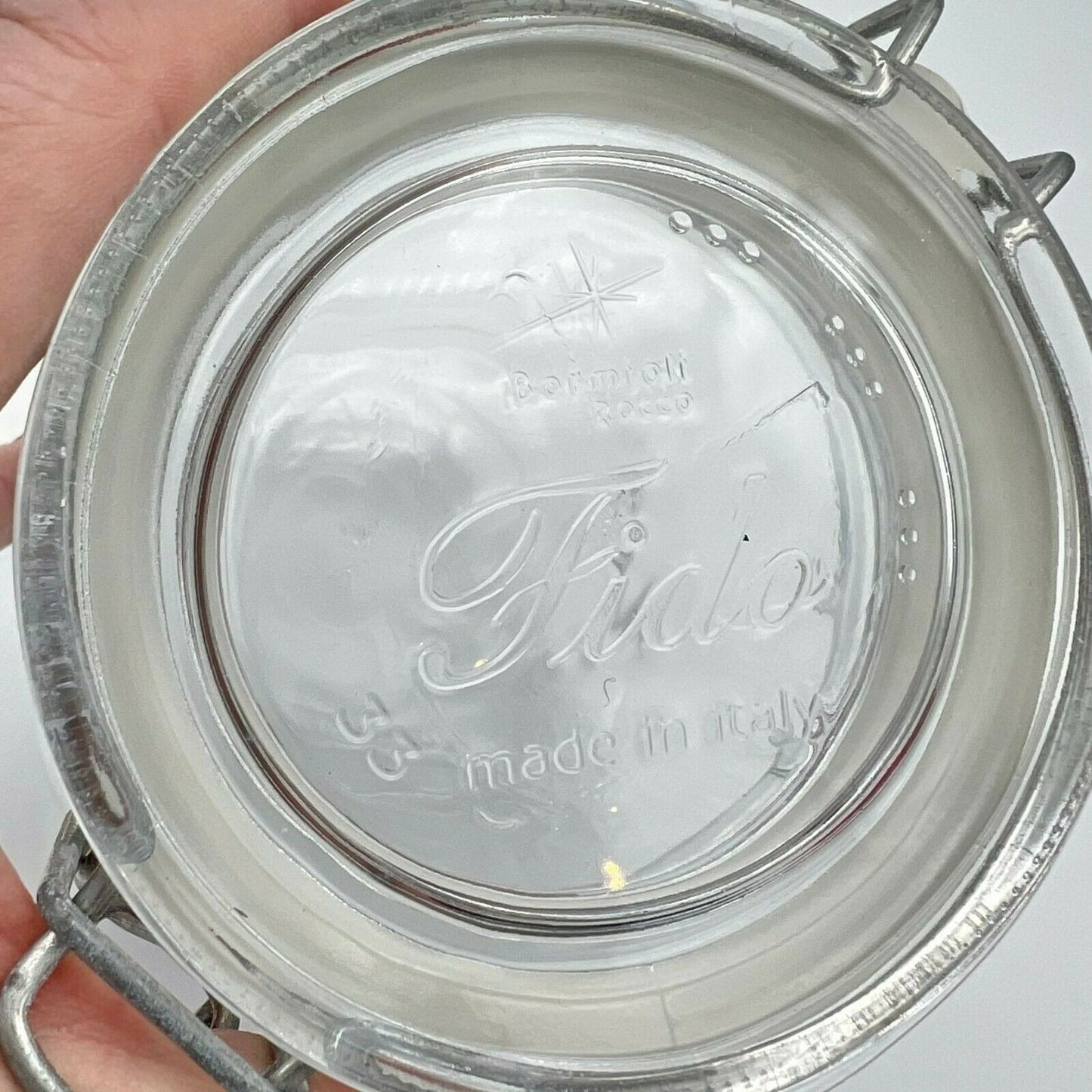 Set of 4 Bormioli Rocco Fido Air Tight Glass Jars Italy 1/2L 1L EUC