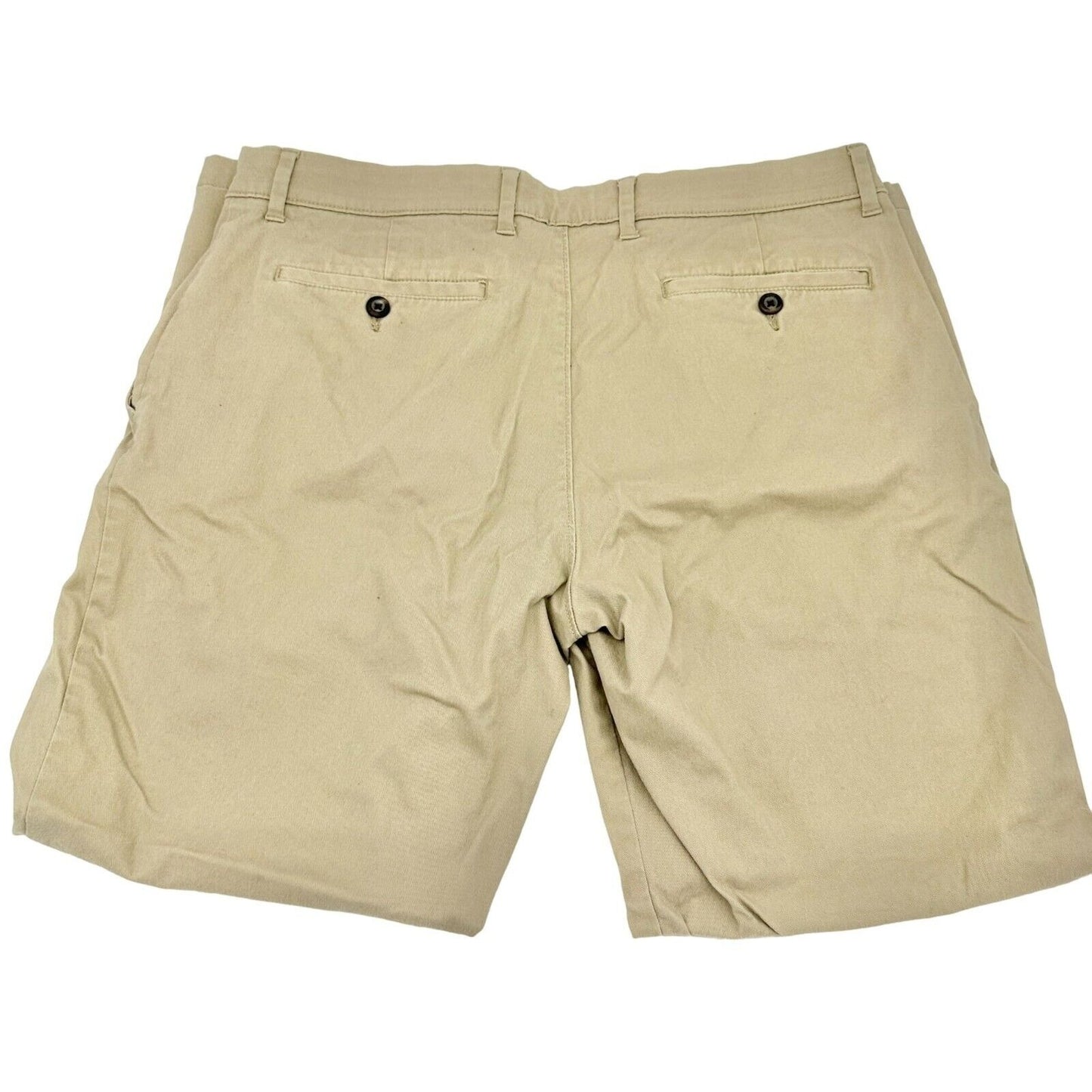 Essentials Chinos 35 x 30 Khaki Classic Fit Front Back Pockets