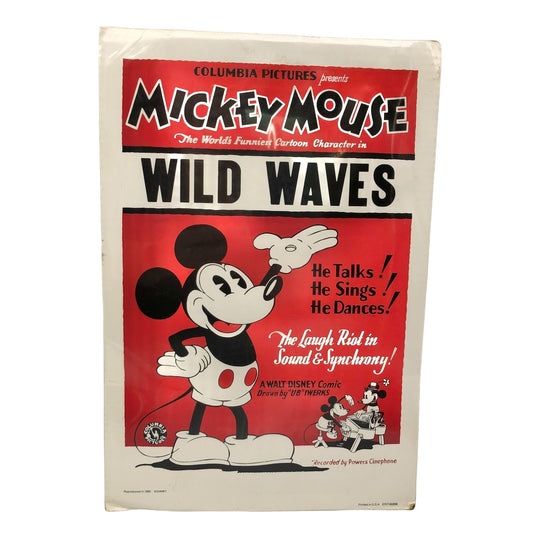 Disney Mickey Mouse Wild Waves Movie 17x12 Vintage Poster 1990 Reproduction