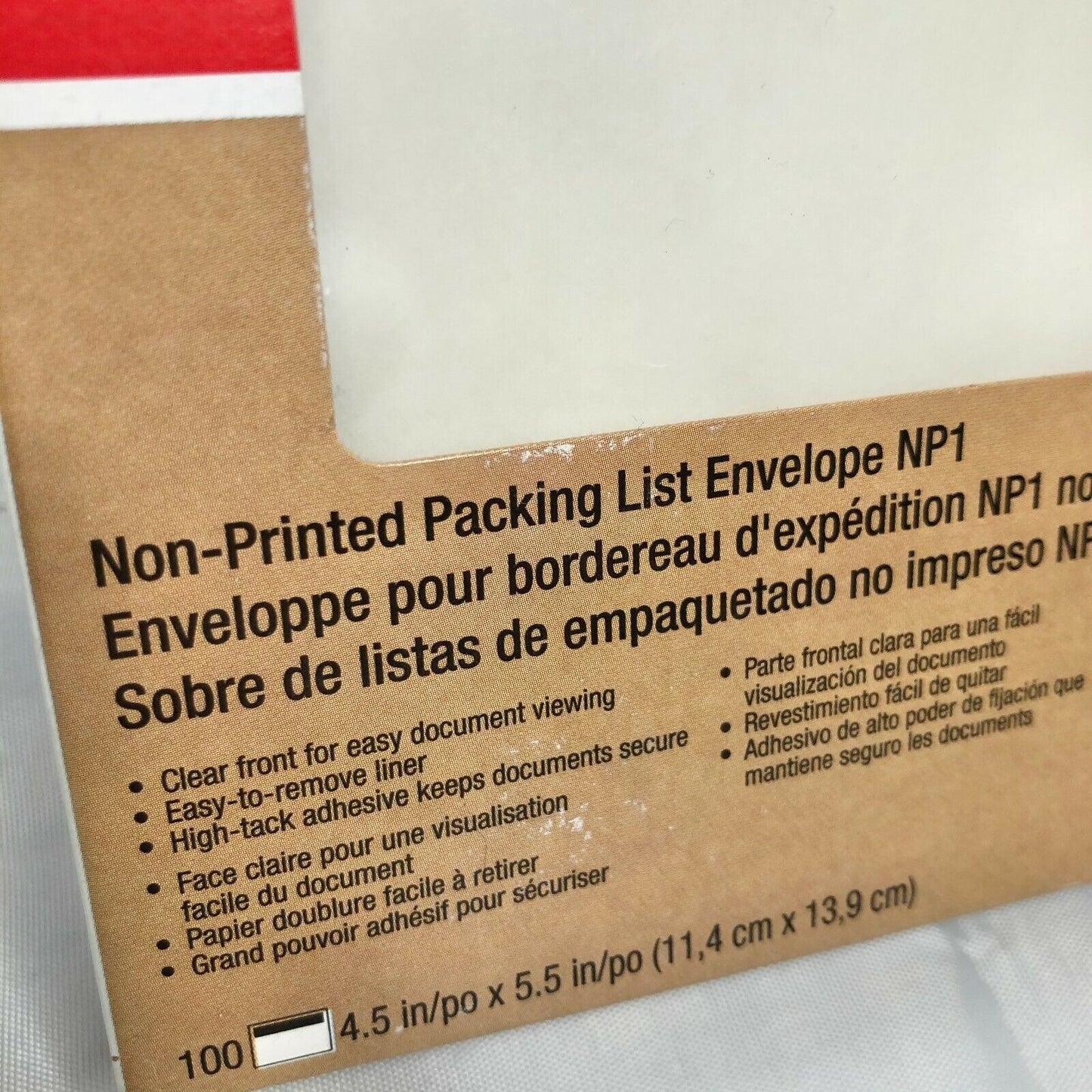 3M Non-Printed Packing List Envelope NP1 Box of 100 NIB