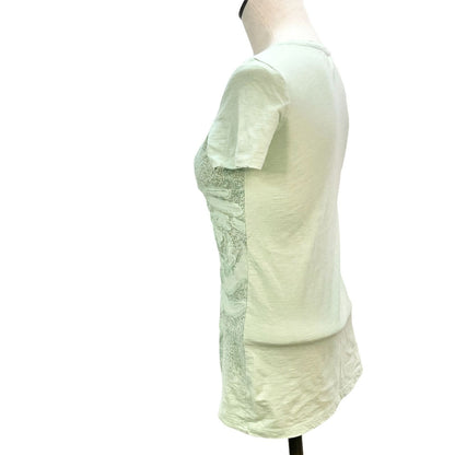 Style & Co T-shirt Women's Petite Small Light Green with Embellishments