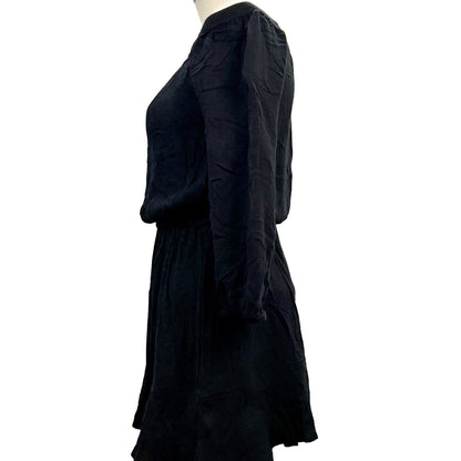 Soft Joie Dress Women's XXS Black Off Shoulder Elastic Waist Long Sleeves