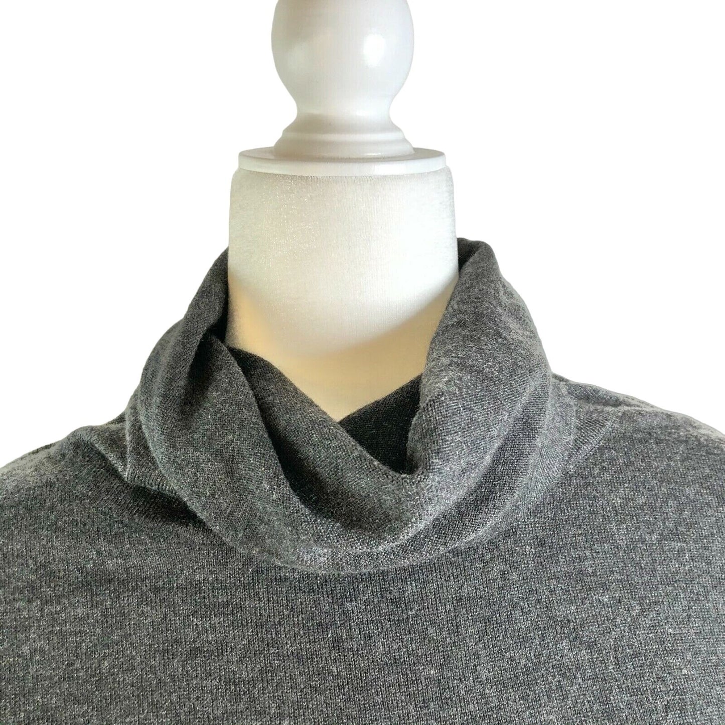 The North Face Charcoal Gray Cowl Neck Top Women Small High Low Hem EUC