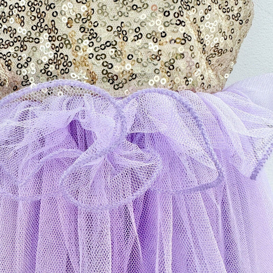 Ewen Fashion Child's Dress fits like 3T Lavender Tulle Sequin