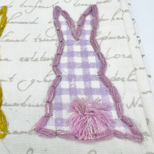 Happy Easter Set of 2 Kitchen Towels Bunnies 20x28 in NWT