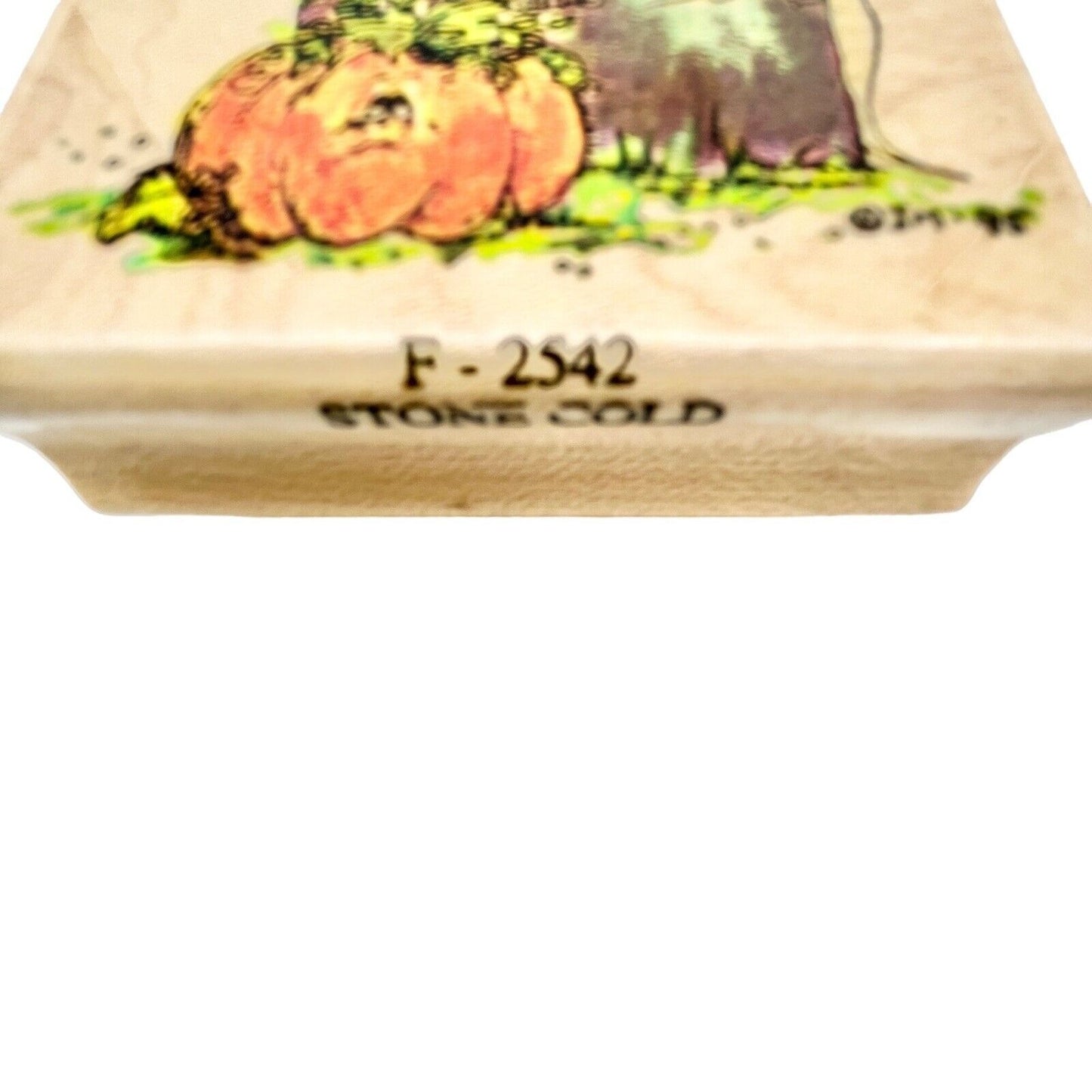 Stampassions Rubber Ink Stamp Halloween Tombstone Ghost Pumpkin NEW