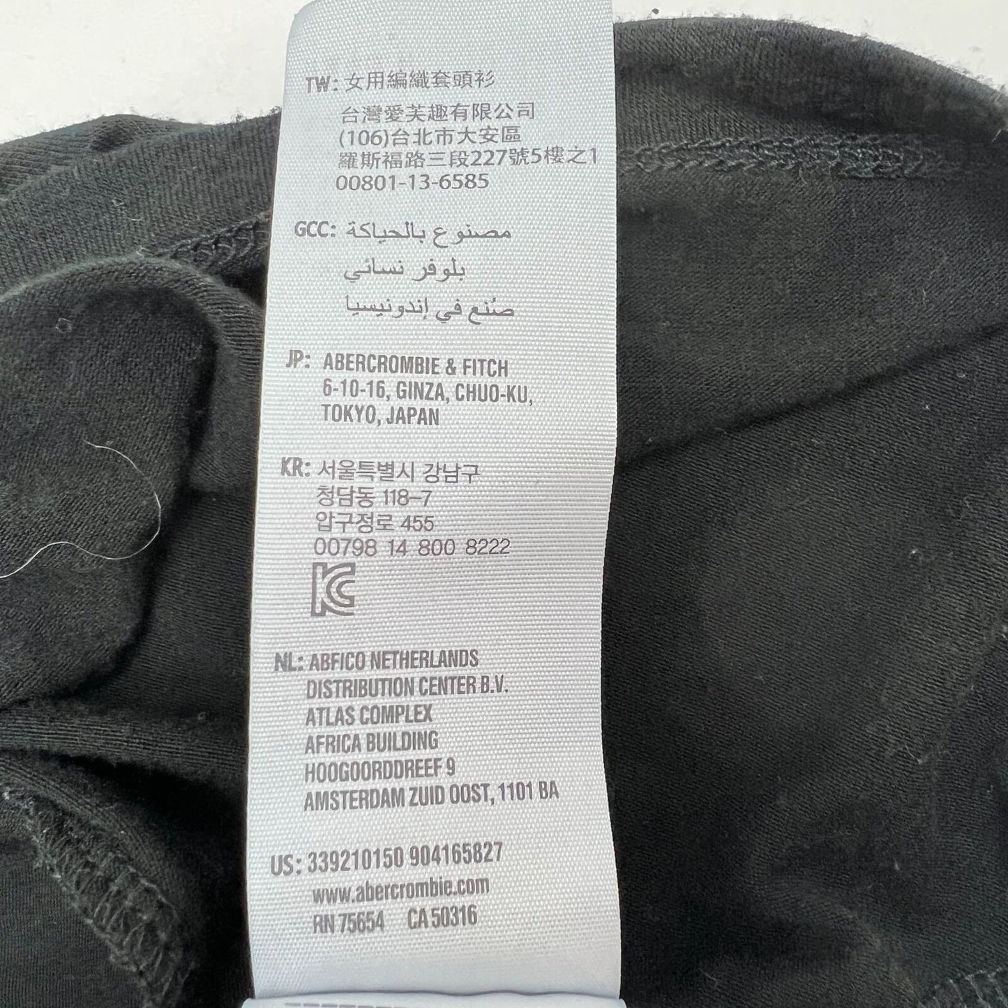 Hollister T-shirt Womens XS Black Long Sleeve Abercrombie & Fitch