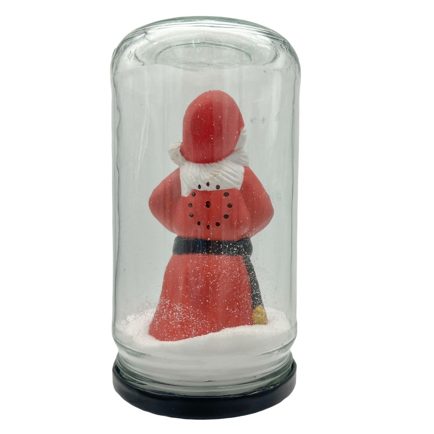 Handcrafted Christmas in a Jar 6 x 3.5 Santa with his List Snow