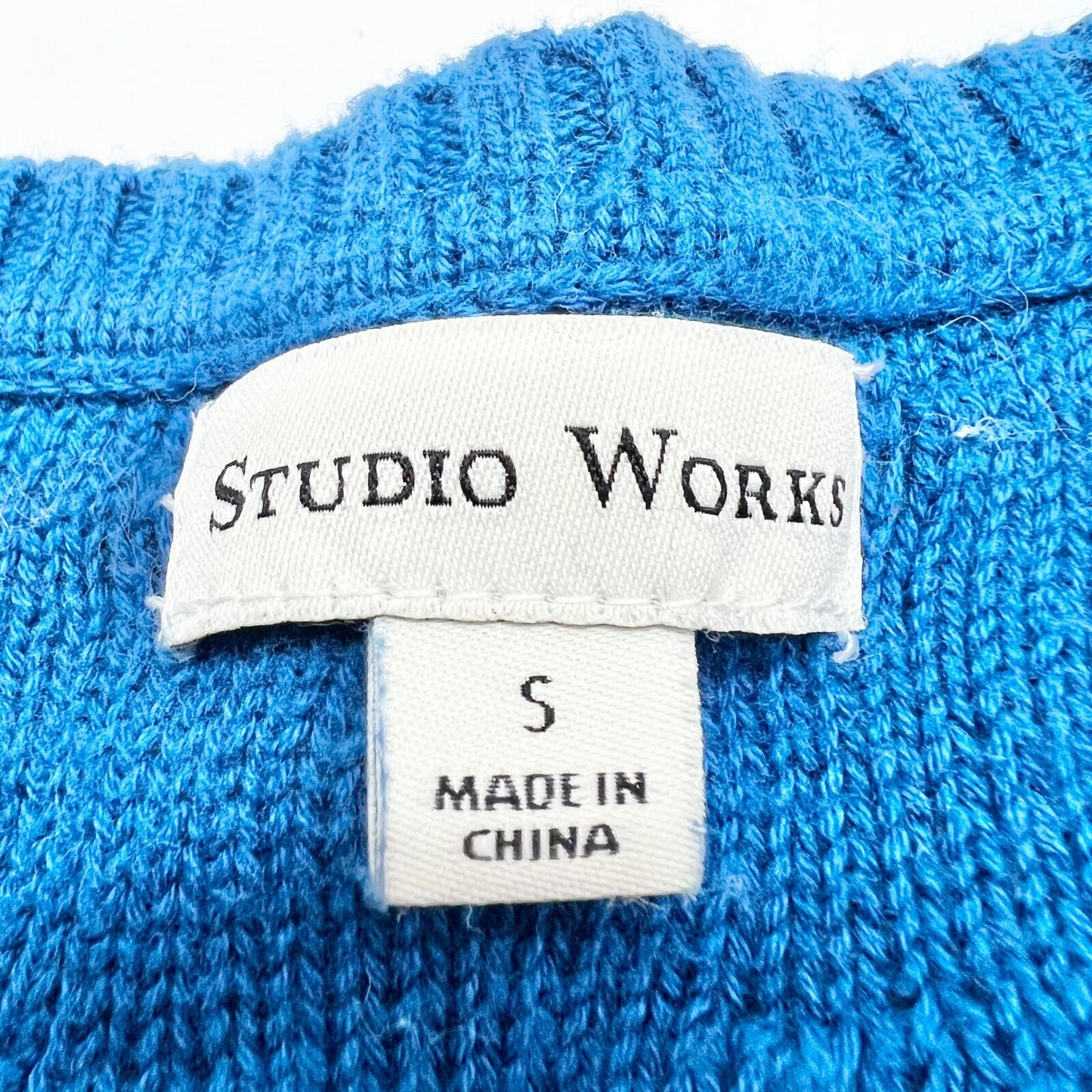 Studio Works Sweater Women's Small Blue Long Sleeves