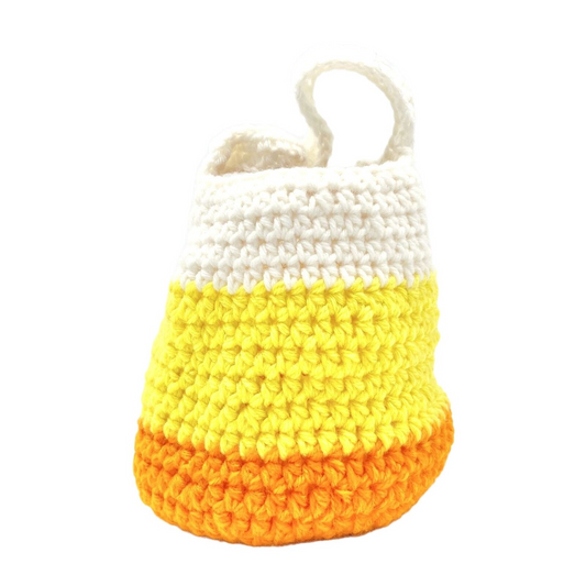 Handcrafted Crochet Bag Candy Corn Halloween Trick or Treat Bag